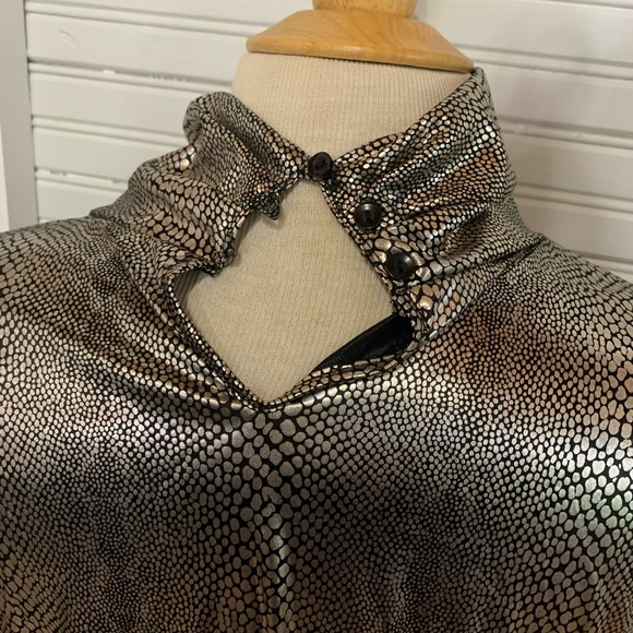 Vintage Metallic Snake Skin Top Lauren Lee Shirt - Picture 4 of 6